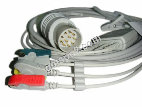 Verwendung mit einem Stück Nihon Kohden EKG-Kabel mit Drahtleitung, 3-Lead, IEC, Grabber, 11PIN