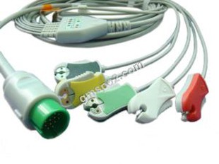 Verwendung mit Spacelab 1 Stück EKG-Kabel mit gebogen, 5-Blei, IEC, Grabber, Runde 17PIN