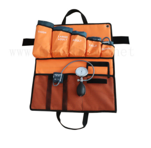 Blutdruckmanschette 6sizes, mit Druckanzeigen-Messgerät und PVC-Druck-Birne, orange tragbare gepackte Taschen-Ausrüstungen