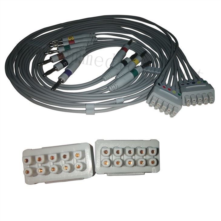Kompatibel mit GE MAC500 800 1200 1200ST 1600 Multi-Link-Leadwire-Set, Bananenende, AHA.