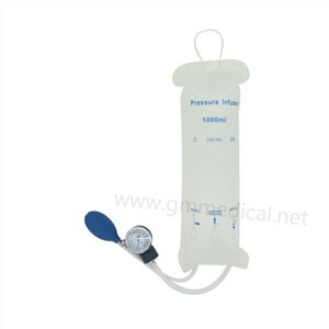 1000ml wiederverwendbare Nylon Druck Infusionsbeutel mit Druckmessgerät, white.for Blut und Flüssigkeit schnelle Infusion.