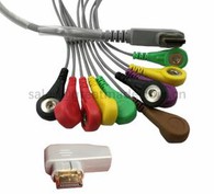 Neu Kompatibel mit DMS300-4A Holter Kabel, 24 Stunden dynamisch einteilig 10 Kabel