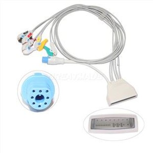 EKG-5-Lead-Grabber-Telemetriekabel plus Spo2 für HP MX40